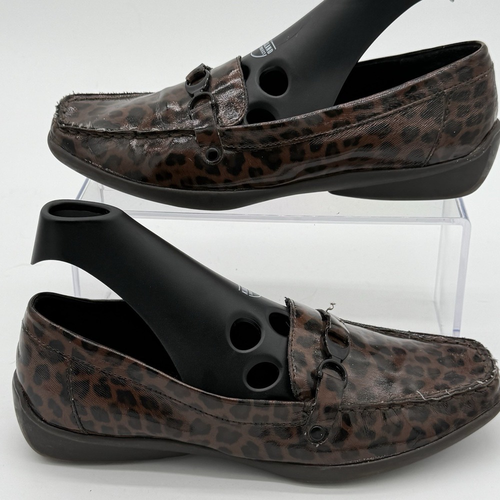 Womens Croft & Barrow Brown Leopard Cheetah Print Career Loafers Size 7 Med